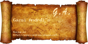 Gazsi András névjegykártya