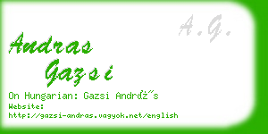 andras gazsi business card